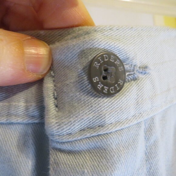 Vintage Riders by Lee 99% cotton Stretch Pinstripe Light Blue Pants Size 14L - Picture 4 of 10